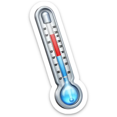 broken thermometer with spilled mercury sticker