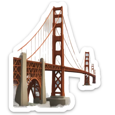 San francisco golden bridge sticker