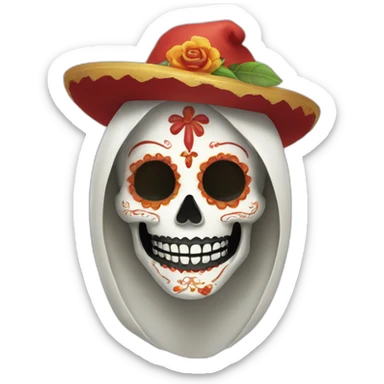 santa muerte smiling sticker