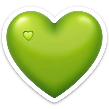 Lime colored heart sticker
