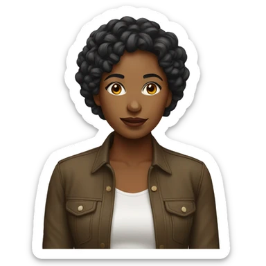 Beautiful female artist sticker