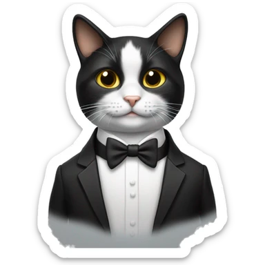 cool tux cat sticker