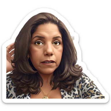 brown haired girl in jewelry sticker