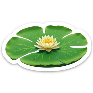 Round water lily leaf sticker
