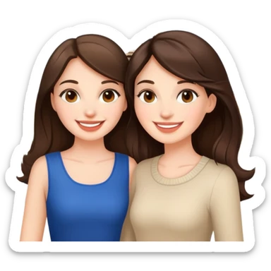 two brunette bestfriends going to Paris sticker