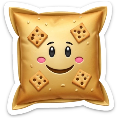 un tas de crackers aux graines bord lisse sticker