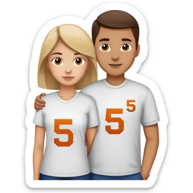 Keep this couple and add 56 to their shirts. Go back to the last couple  sticker