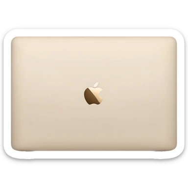 Cream colored MacBook  sticker