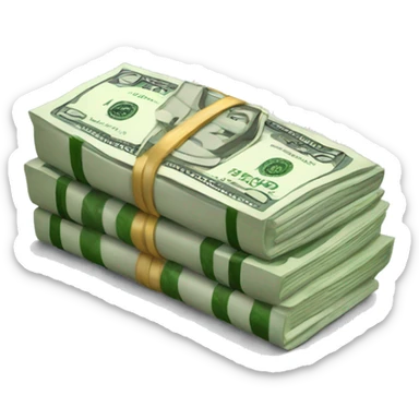 Money in Cash Bundles  sticker