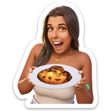 girl with jewelry in nature sticker