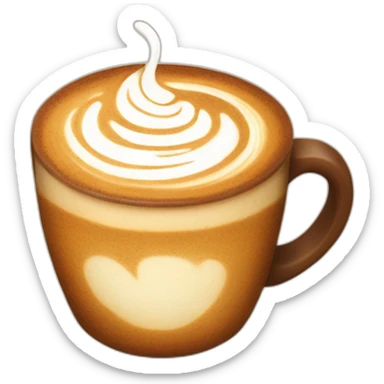 beautiful latte art cup coffee sticker