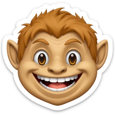 Trolls face sticker