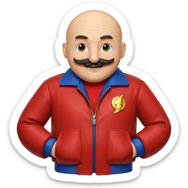 Dr. Robotnik from the Sonic the Hedgehog movie sticker