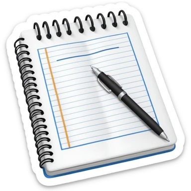 open notebook with numbers and a calculator sticker