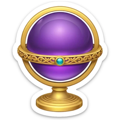 Orb of Command — purple sphere + golden ring sticker