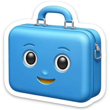 cartella azzurra senza faccia  sticker