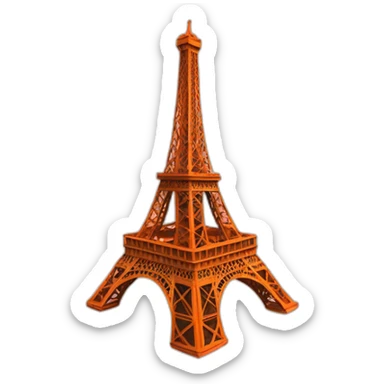 Tour Eiffel orange sticker