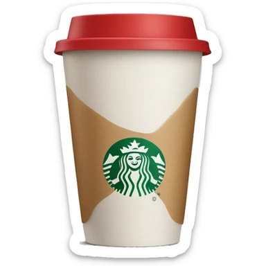 Red Starbucks cup sticker