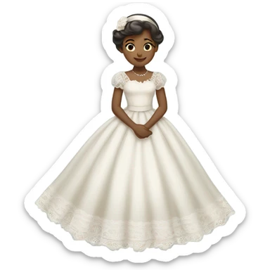 White Vintage classy girl sticker