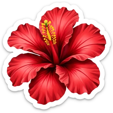 colorful hibiscus flower sticker