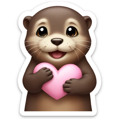 Otter Baby sending love sticker