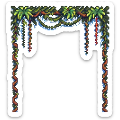 jungle vines wrapped around tree sticker