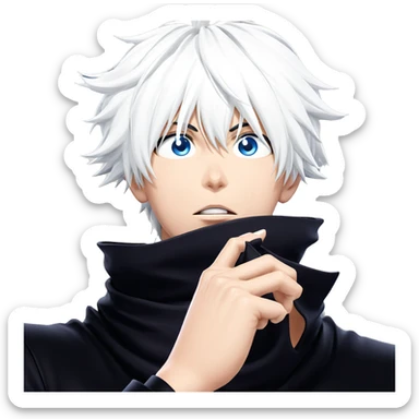 gojou satoru striking a pose sticker