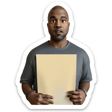 bald man in t-shirt meme sticker