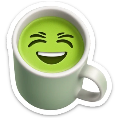 matcha tea in a mug sticker