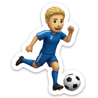 sliding tackle soccer sticker