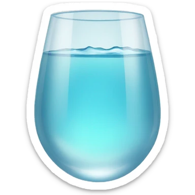 Glass with clear water sticker
