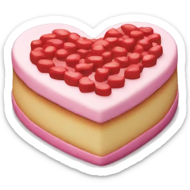 Heart shaped cake sticker