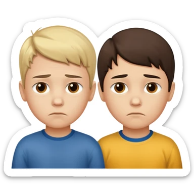 8 years old and 6 years old brothers feeling sad sticker