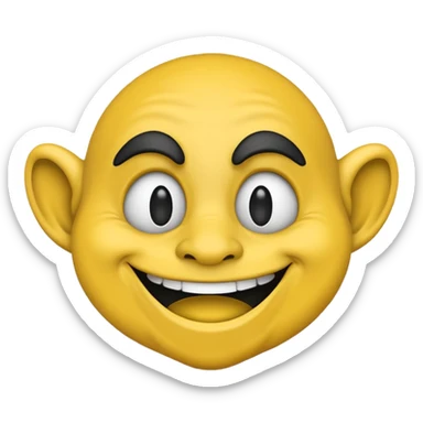 Troll face emoji sticker
