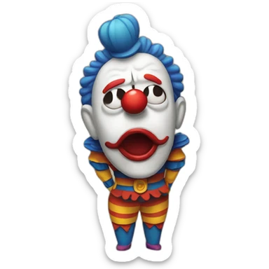 payaso con cara de culo sticker