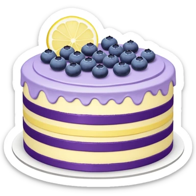 lemon and blueberry buttercream cake sticker