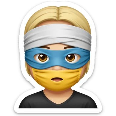 Blindfolded can not see sticker