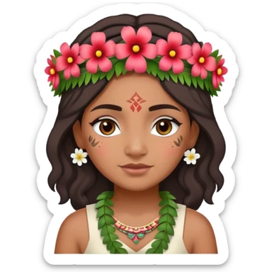 cook island maori girl sticker