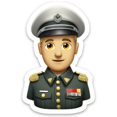 German military officer  sticker