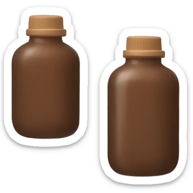 brown gel bottle sticker