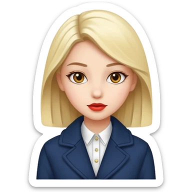  Fashionable dressed girl sticker