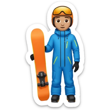 man snowboarding in the mountains sticker