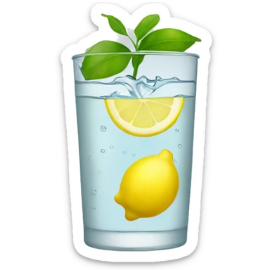 lemon water sticker