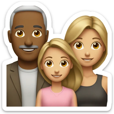 Mum, dad and daughter. sticker