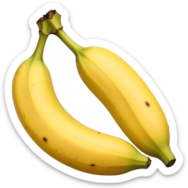 Unpeeled banana sticker