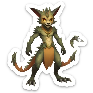 Anthro Vernid-WickerBeast-Protogen-Primagen-Fakémon Full Body sticker
