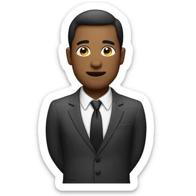 Man in suit with underwear sticker