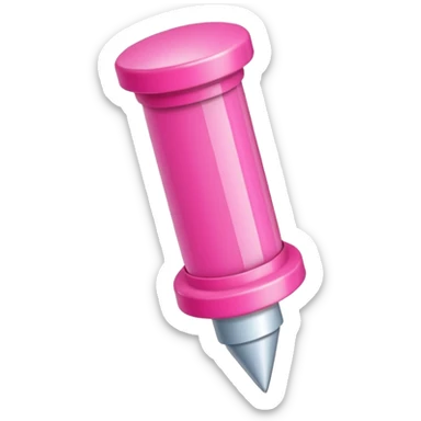 pink push pin  sticker