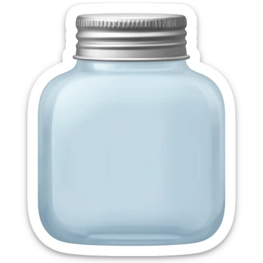 clear water syrup in glass bottle with a lid sticker