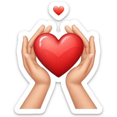 Two hands making a heart with the letter Y inside  sticker